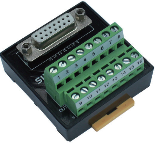 通用端子臺(歐式端子，15位DB連接器)ST515N