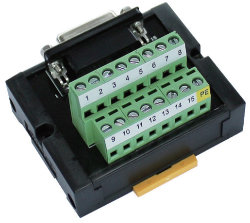通用端子臺(歐式端子，15位DB連接器)ST1F09